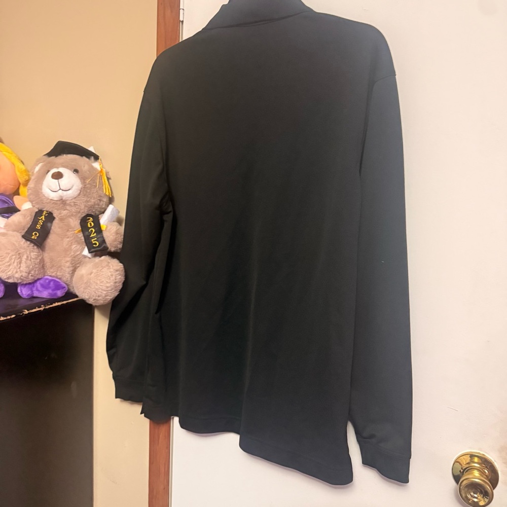Nike Black Long-Sleeve Polo Shirt - Picture 2 of 5